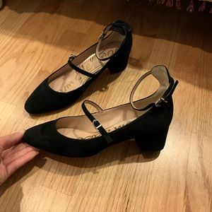 Sam Edelman Mary Jane Black Suede Shoes size 9